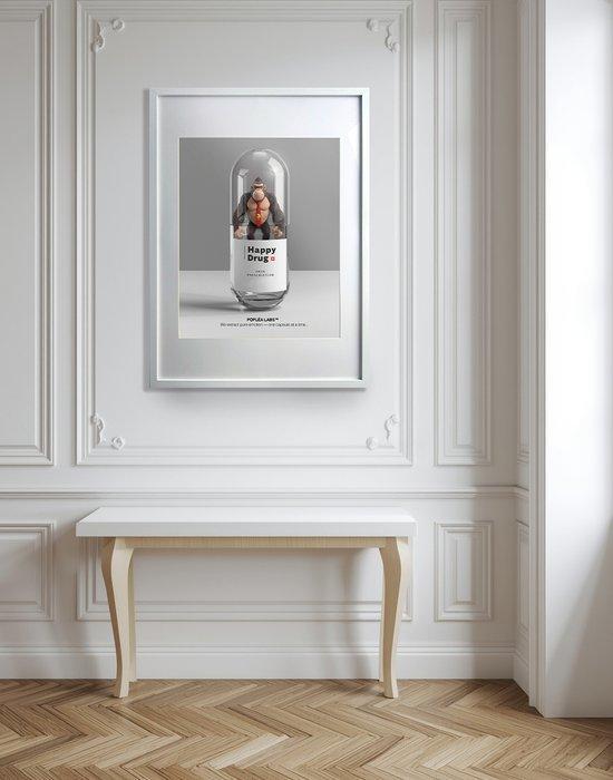 Poplea - HAPPY DRUG - POPLEA LABS - DONKEY KONG, Antiek en Kunst, Kunst | Schilderijen | Modern