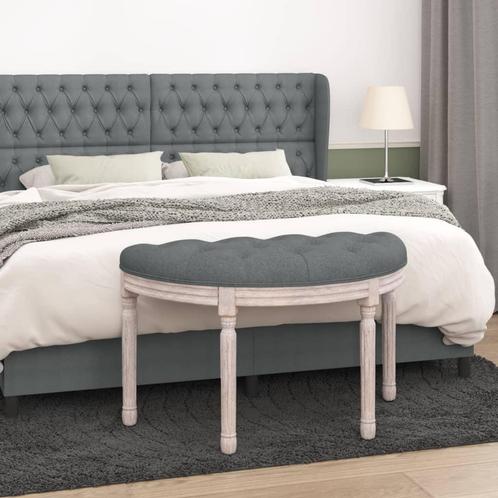 vidaXL Bankje 81,5x41x49 cm stof donkergrijs, Huis en Inrichting, Overige Huis en Inrichting, Nieuw, Verzenden