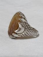 Zilver, Oude agaat met een oude uitgehakte afbeelding van, Antiek en Kunst