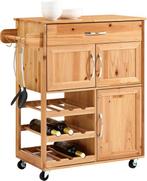 2dekans | SoBuy Keukentrolley met Lades en Wijnrek,, Ophalen of Verzenden, Nieuw