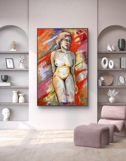 Aldo Sortino (1957) - Nuda tra i giorni - XL, Antiek en Kunst, Kunst | Schilderijen | Modern