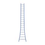 Eurostairs Ladder enkel uitgebogen 1x18 sporten BLAUW, Doe-het-zelf en Bouw, Ladders en Trappen, Verzenden, Nieuw