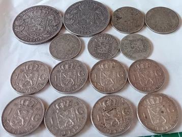 België, Nederland. 1868/1957 Lot de 15 monnaie en argent de beschikbaar voor biedingen