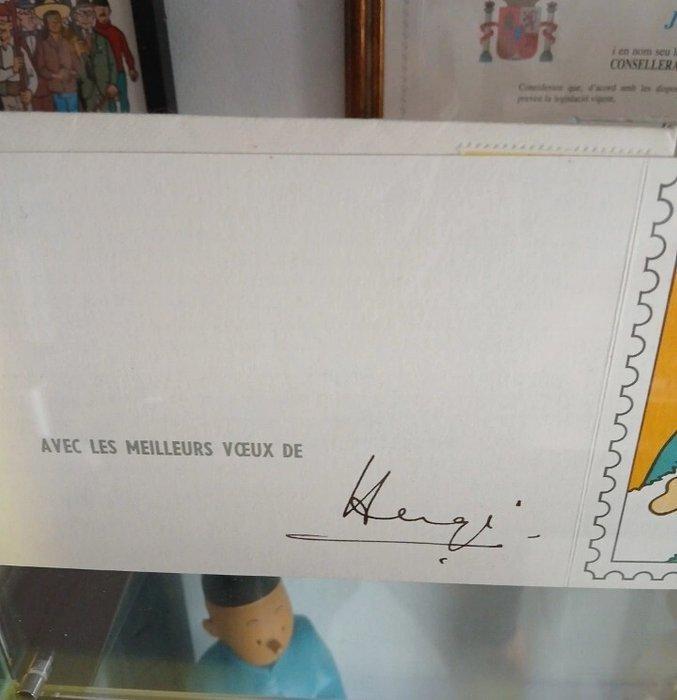 Tintin - Tarjeta postal Tintin - Felicitación de Navidad, Boeken, Stripverhalen