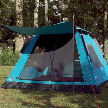 vidaXL Koepeltent 5-persoons snelontgrendeling blauw, Verzenden, Nieuw