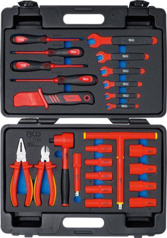 VDE-steeksleutel-gereedschapskoffer 26-dlg, Auto diversen, Autogereedschap, Verzenden