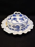 Meissen - Beurrier - antike Butterglocke rund im Relief, Antiek en Kunst
