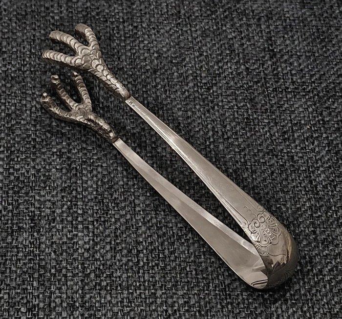 Beautiful large elegant antique solid silver sugar tongs -, Antiquités & Art, Antiquités | Argent & Or