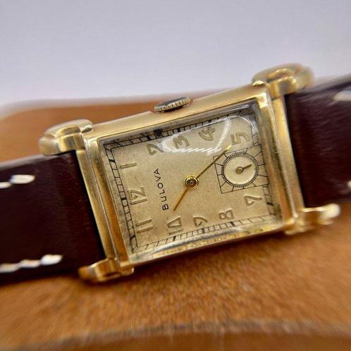 Bulova - Art Deco Dress Watch [10k Gold filled] - Zonder, Handtassen en Accessoires, Horloges | Heren