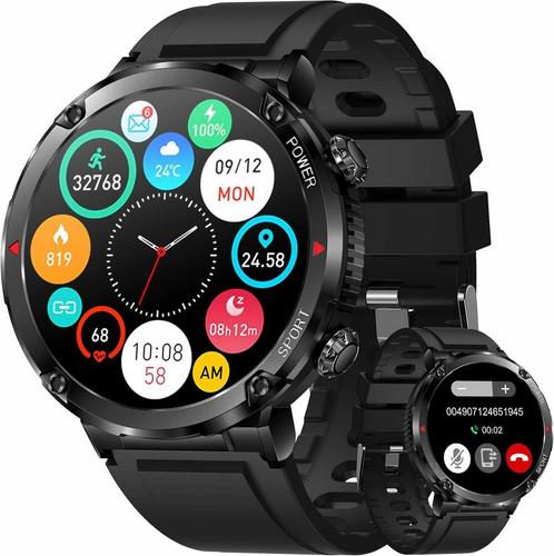 Stoere Smartwatch Heren met Telefoonfunctie, 1,6 IPS-Tou..., Handtassen en Accessoires, Smartwatches, Nieuw, Verzenden