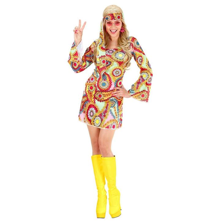 Hippie 60S Jurk Dames, Kleding | Dames, Carnavalskleding en Feestkleding, Nieuw, Verzenden