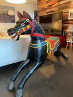 Sculpture, Antiek houten carrousel paard groot - 107 cm -