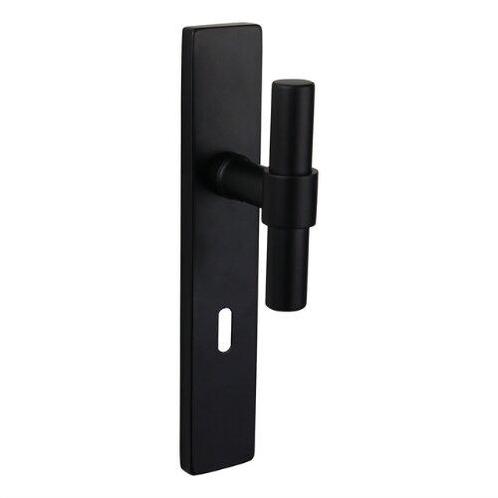 Lavuzo deurkruk Pesaro zwart met rechthoekig schild SL72, Bricolage & Construction, Serrurerie de bâtiment & Dispositif de fermeture