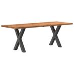 vidaXL Eettafel rechthoekig 220x80x74 cm massief eikenhout, Huis en Inrichting, Tafels | Eettafels, Verzenden, Nieuw