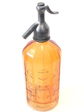 Bouteille - siphon électrique bleu, Antiquités & Art