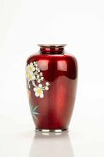 Vase - Émail, Vase cloisonné gimbari travaillé en fil de, Antiek en Kunst