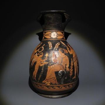 Grec antique mycénien Céramique Oinochoé avec Éros et