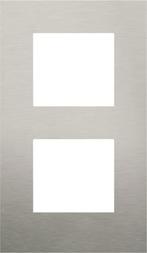 Niko, tweevoudige afdekplaat, Pure stainless steel on white,, Nieuw, Verzenden