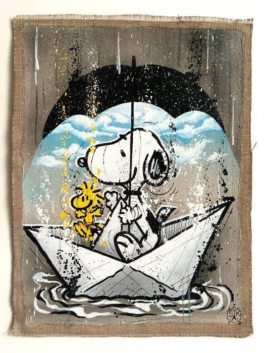 Elisée Skayzoo - Snoopy parapluie, Antiek en Kunst, Kunst | Schilderijen | Modern