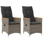Grijze Tuinstoelen set | Retour Deal | Nu 55% Korting, Tuin en Terras, Verzenden, Nieuw, Rotan, Verstelbaar