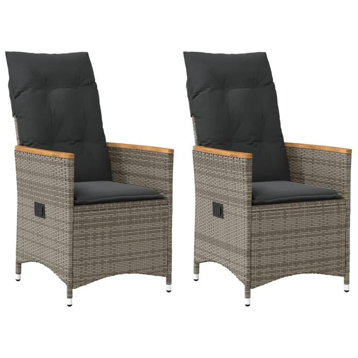 Grijze Tuinstoelen set | Retour Deal | Nu 55% Korting, Tuin en Terras, Tuinstoelen, Verstelbaar, Nieuw, Rotan, Verzenden