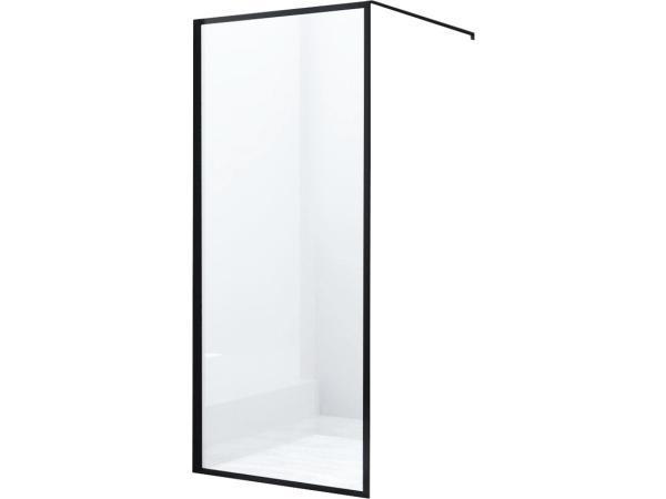 Veiling - Inloopdouche  120x200 Mat Zwart Profiel Helder Gla, Doe-het-zelf en Bouw, Sanitair