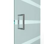 U-greep rond voor glazen deur ø 25mm - L: 325x300mm - chroom, Doe-het-zelf en Bouw, Deuren en Vliegenramen, Verzenden, Nieuw