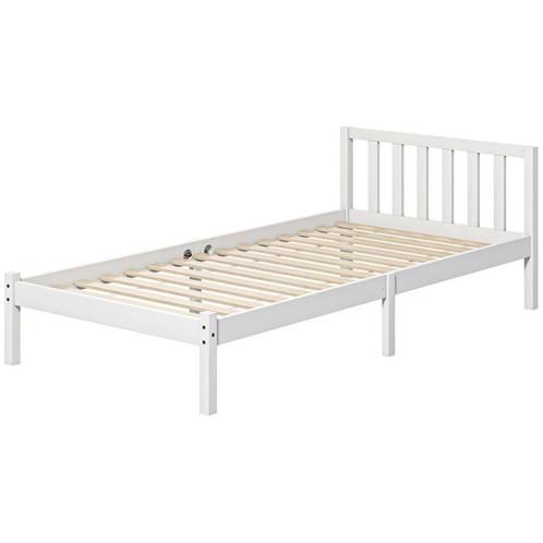TRUUSK Houten Bedframe 208 x 96 cm - Inclusief Lattenbodem e, Huis en Inrichting, Slaapkamer | Bedden, Verzenden
