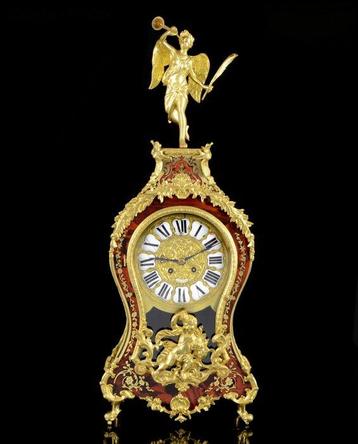 Een grote Boulle schouwklok - C. Jägermann Nachfolger,