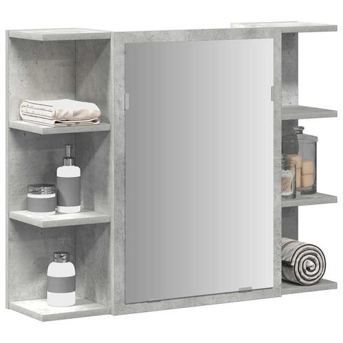 vidaXL Badkamerspiegelkast 80x20,5x64 cm bewerkt hout, Huis en Inrichting, Tafels | Kaptafels, Nieuw, Verzenden