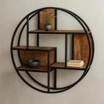 Wandrek Mangohout Bowi Rond 80 cm, Huis en Inrichting, Woonaccessoires | Wandplanken en Boekenplanken, Verzenden, Nieuw