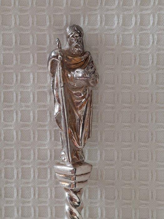 Lepel (2) - Zware Engelse gelamineerd Zilveren Apostel lepel, Antiek en Kunst, Antiek | Zilver en Goud
