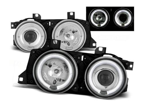 Angel Eyes koplamp units Chrome geschikt voor BMW E32 E34, Autos : Pièces & Accessoires, Éclairage, Envoi