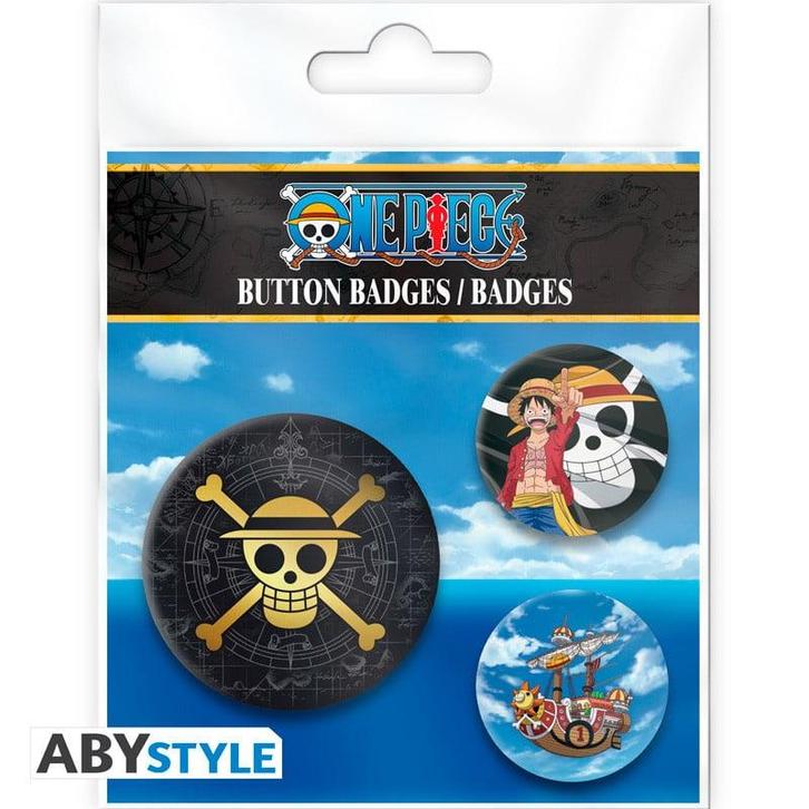One Piece Skull & Luffy Badge Pack (3x), Verzamelen, Film en Tv, Ophalen of Verzenden