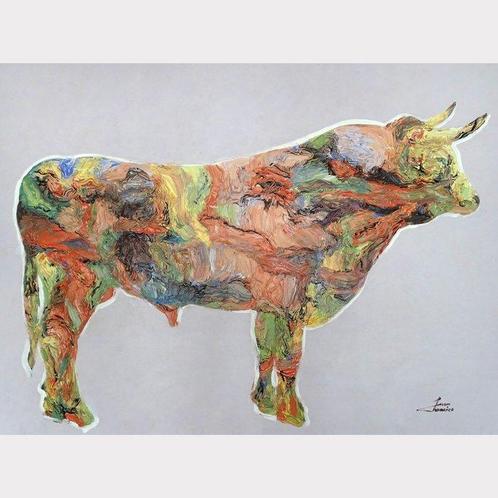 Juan Chamizo - Toro 51, XXL, Antiek en Kunst, Kunst | Schilderijen | Modern