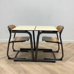 complete schoolset Ahrend 10 stoelen + 10 tafels, Antraciet, Huis en Inrichting, Stoelen, Gebruikt, Zwart, Hout, Eén