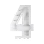 Witte Ballonnen Standaard 4 Jaar 81cm, Hobby en Vrije tijd, Verzenden, Nieuw