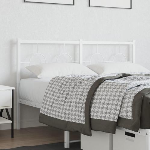 vidaXL Hoofdbord 135 cm metaal wit, Huis en Inrichting, Slaapkamer | Bedden, Nieuw, Verzenden