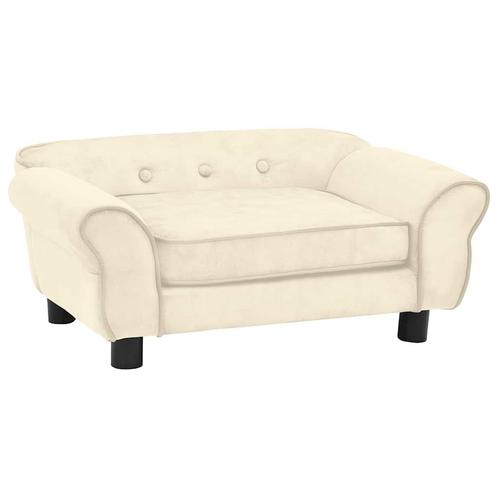 vidaXL Hondenbank 72x45x30 cm pluche crèmekleurig, Dieren en Toebehoren, Honden-accessoires, Nieuw, Verzenden