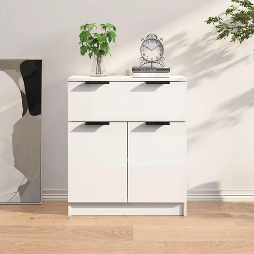 vidaXL Dressoir 60x30x70 cm bewerkt hout hoogglans wit, Huis en Inrichting, Kasten | Dressoirs, Nieuw, Verzenden