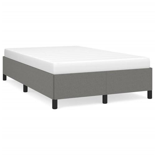 vidaXL Cadre de lit gris foncé 120x190 cm tissu, Maison & Meubles, Chambre à coucher | Lits, Neuf, Envoi