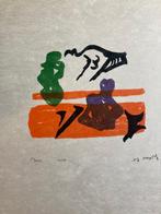 Henry Moore (1831-1895) - Violet Torso on Orange Stripes