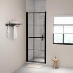 vidaXL Porte de douche Verre trempé 81x195 cm Noir, Verzenden, Neuf