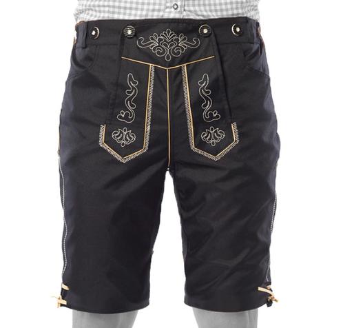Lederhose Kort Zwart en Bretels, Kinderen en Baby's, Carnavalskleding en Verkleedspullen, Nieuw, Verzenden