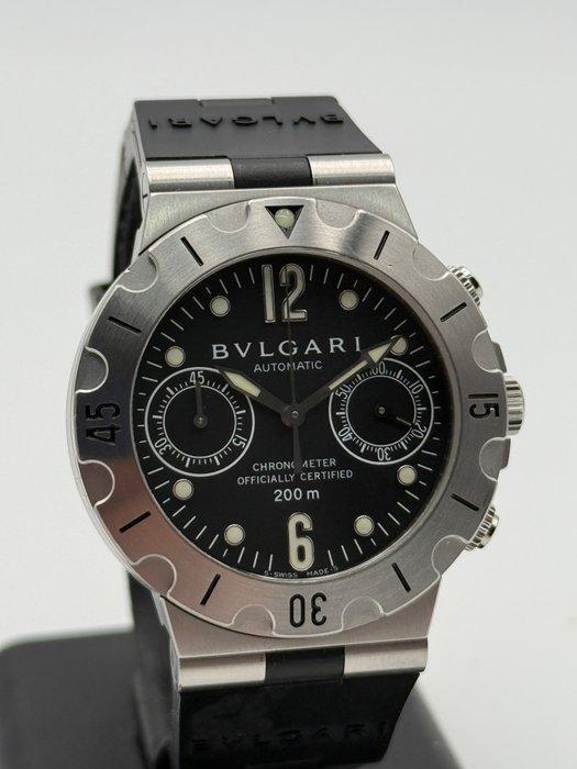 Bvlgari - Diagono Scuba Chrono - SCB38S - Unisex - 2000-2010, Handtassen en Accessoires, Horloges | Heren
