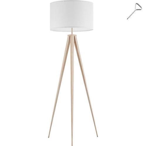 tectake Staande lamp Lunaris, textielkap, driepootsframe - e, Huis en Inrichting, Lampen | Overige, Verzenden
