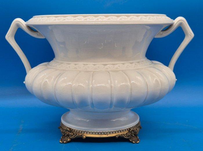 Schale / Jardiniere – Klassizistische Form mit Keramik und, Antiek en Kunst, Curiosa en Brocante