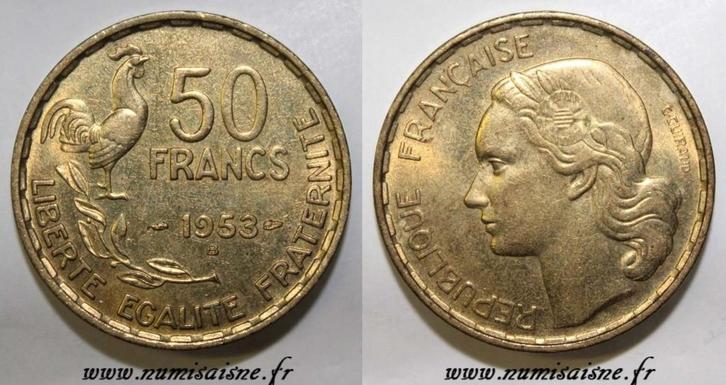 France Frankreich Km 918 1 50 Francs 1953 B Typ Guiraud, Timbres & Monnaies, Monnaies | Europe | Monnaies non-euro, Envoi