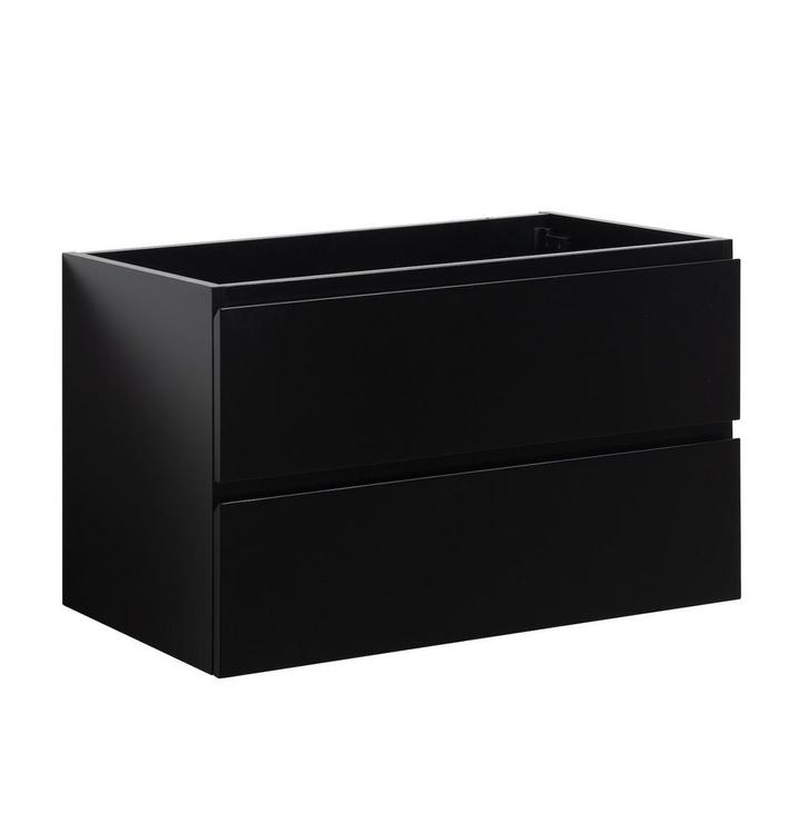 Wastafelkast Angela 80 x 48 cm Zwart Hangend Wastafelmeubel, Huis en Inrichting, Badkamer | Badkamermeubels, Nieuw, Verzenden