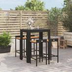 vidaXL 5-delige Tuinbarset poly rattan en massief acaciahout, Tuin en Terras, Verzenden, Nieuw